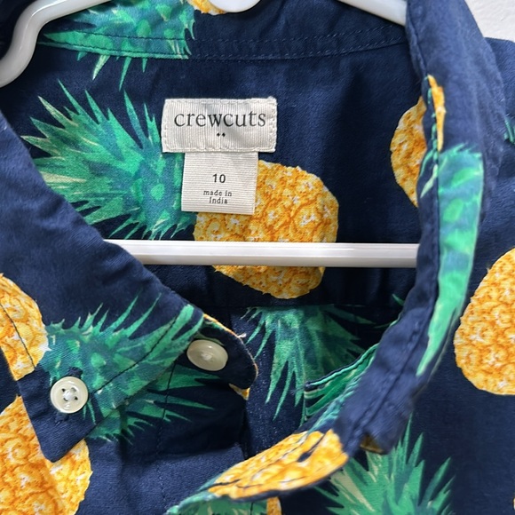 Crewcuts Boys Pineapple Button Down size 10 - Picture 2 of 3